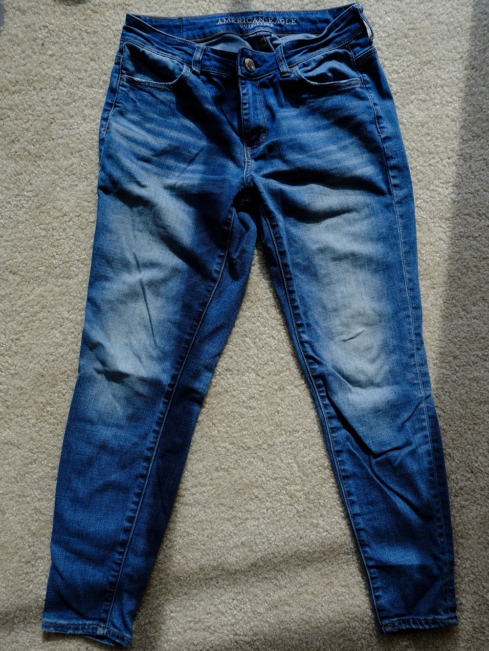 American Eagle Outfitters Blue Washed Women's Skinny Jeans- 4 short